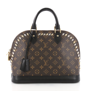 Louis Vuitton Metal Stones Alma Handbag Studded Monogram Canvas PM