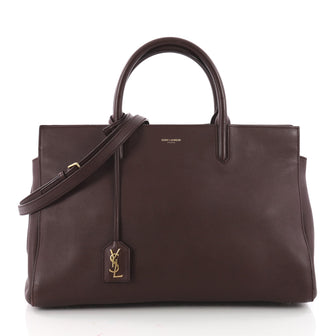 Saint Laurent Rive Gauche Cabas Leather Medium Purple 3523918