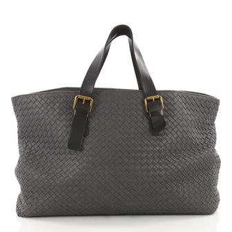 Bottega Veneta A-Shape Tote Intrecciato Nappa Large Gray 3524201