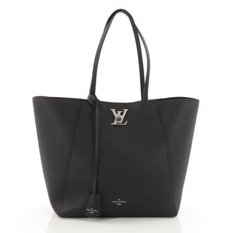 Louis Vuitton Lockme Cabas Leather Black 3524601
