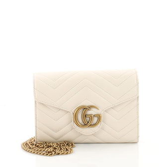 Gucci GG Marmont Chain Wallet Matelasse Leather Mini 3526001