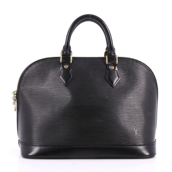 Louis Vuitton Vintage Alma Handbag Epi Leather PM Black 3526101
