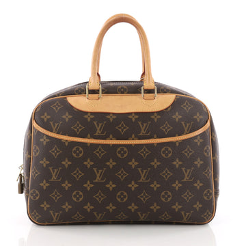 Louis Vuitton Deauville Handbag Monogram Canvas Brown 3526205