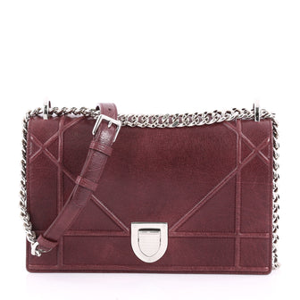 Christian Dior Diorama Flap Bag Grained Calfskin Medium Red 3528101