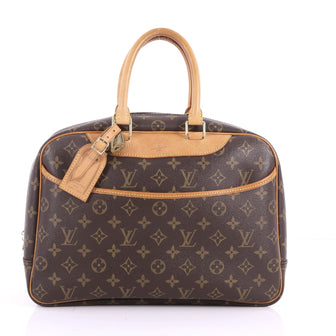 Louis Vuitton Deauville Handbag Monogram Canvas Brown 3528301