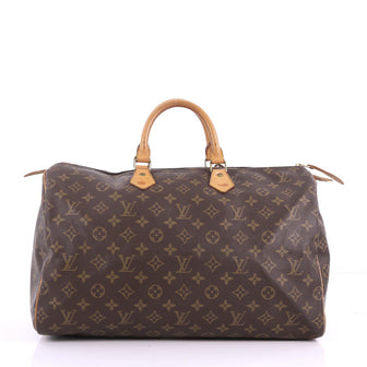 Louis Vuitton Speedy Handbag Monogram Canvas 40 Brown 3528303