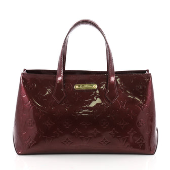 Louis Vuitton Wilshire Handbag Monogram Vernis PM Purple 3528304