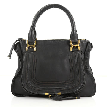Chloe Marcie Shoulder Bag Leather Medium Black 3528502