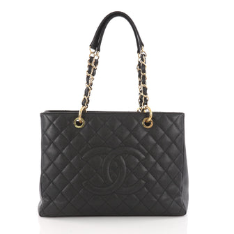 Chanel Grand Shopping Tote Quilted Caviar Black 3528601