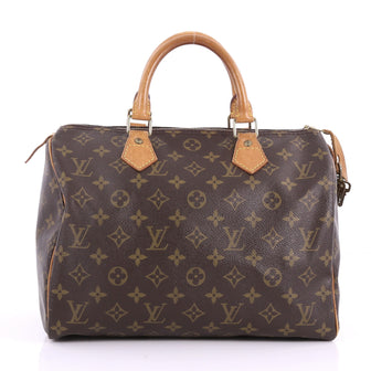 Louis Vuitton Speedy Handbag Monogram Canvas 30 Brown 3528704