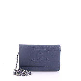 Chanel Timeless Wallet on Chain Caviar Blue 3530601