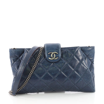 Chanel Duo Color Chain Clutch Quilted Glazed Calfskin 3532902