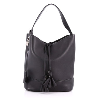 Louis Vuitton NN14 Cuir Nuance Bucket Bag Leather GM Black 3533102