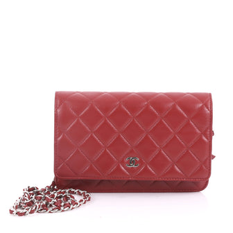 Chanel Wallet on Chain Quilted Lambskin Red 3535201