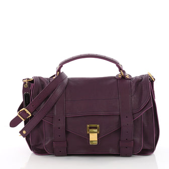 Proenza Schouler PS1 Satchel Leather Medium Purple 3536702