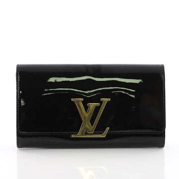 Louis Vuitton Louise Clutch Patent East West - Black 35376/01