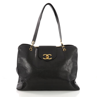Chanel Vintage Supermodel Weekender Bag Caviar Large Black 3538501