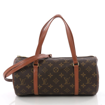 Louis Vuitton Papillon Handbag Monogram Canvas 30 Brown 3540803