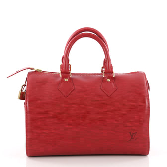 Louis Vuitton Speedy Handbag Epi Leather 25 - Red 35414/01 