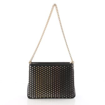 Christian Louboutin Triloubi Chain Bag Spiked Leather Black 3543504