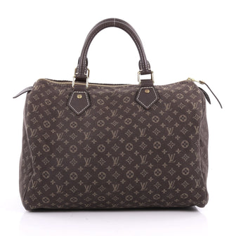 Louis Vuitton Speedy Handbag Mini Lin 30 Brown 3543602