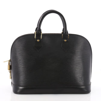 Louis Vuitton Vintage Alma Handbag Epi Leather PM Black 3543902