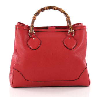 Gucci Diana Bamboo Top Handle Tote Leather Medium Red 3546101