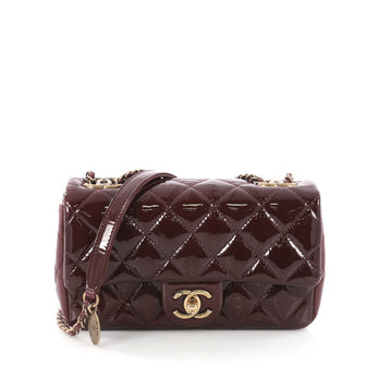 Eyelet Flap Bag Quilted Patent Small