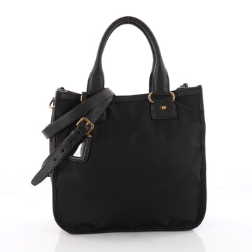 Prada Logo Convertible Tote Tessuto and Leather Large 3546702