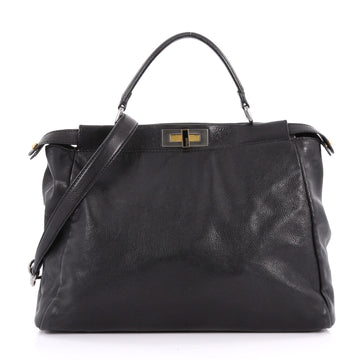 Fendi Peekaboo Handbag Leather Large Black 3548201