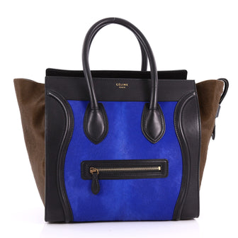 Celine Tricolor Luggage Handbag Pony Hair and Leather 3548502