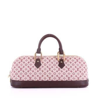 Louis Vuitton Alma Handbag Mini Lin Horizontal  Red 3548712