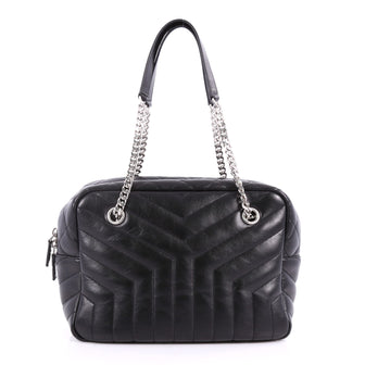 Saint Laurent LouLou Bowling Bag Matelasse Chevron 3549101