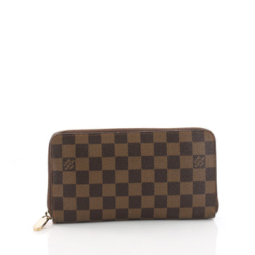 Louis Vuitton Zippy Organizer Damier - Designer Handbag - Brown 35500/01