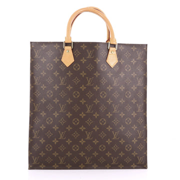 Louis Vuitton Sac Plat Handbag Monogram Canvas GM