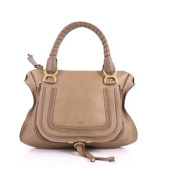 Chloe Marcie Shoulder Bag Leather Medium Brown 3550604