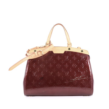 Louis Vuitton Brea Handbag Monogram Vernis MM Red 3551205