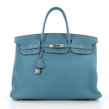  Hermes Birkin Handbag Blue Togo with Palladium Hardware 3552301