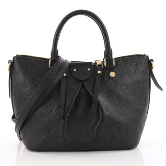 Louis Vuitton Mazarine Handbag Monogram Empreinte Leather PM Black 35527/01