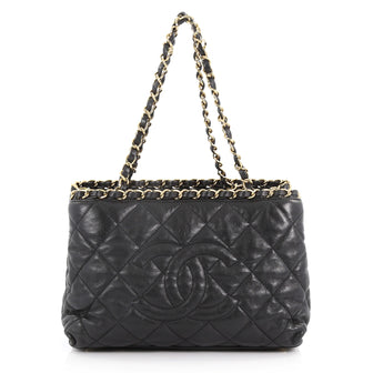 Chain Me Tote Quilted Calfskin Small