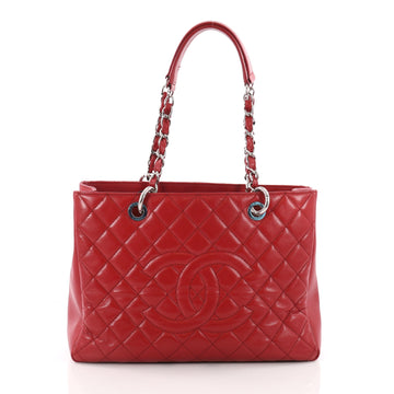 Chanel Grand Shopping Tote Quilted Caviar Red 3554602