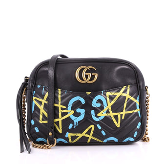 Gucci GG Marmont Shoulder Bag GucciGhost Matelasse Leather Medium 3554803