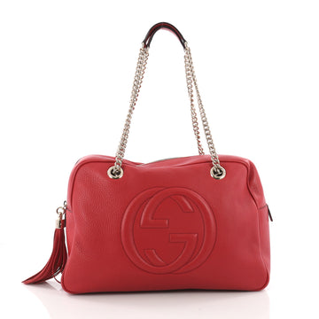 Gucci Soho Chain Zipped Shoulder Bag Leather Medium 3554804