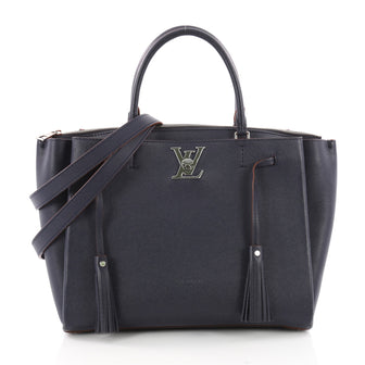 Louis Vuitton Lockmeto Handbag Leather Blue 3555101