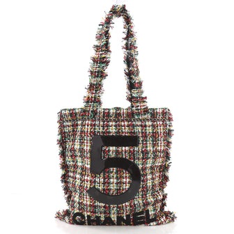 Chanel No. 5 Shopping Tote Tweed Large White 3555302