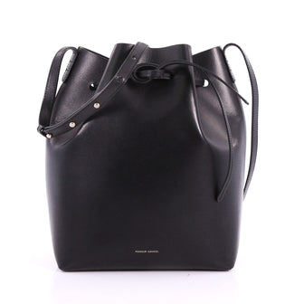 Mansur Gavriel Bucket Bag Leather Large Black 3556201