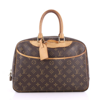 Louis Vuitton Deauville Handbag Monogram Canvas Brown 3557104