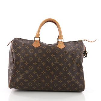 Louis Vuitton Speedy Handbag Monogram Canvas 35 Brown 3557105