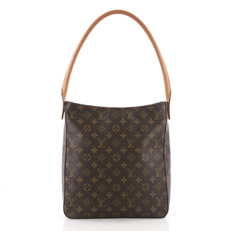 Louis Vuitton Looping Handbag Monogram Canvas GM Brown 3557406