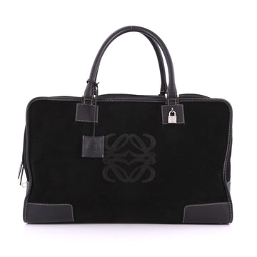 Loewe Amazona Bag Suede 36 Black 3558401
